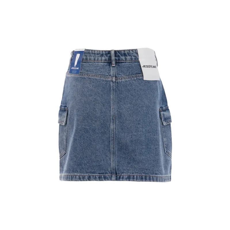 JESSYLINE Denim Short Skirts Women's Denim Blue-1