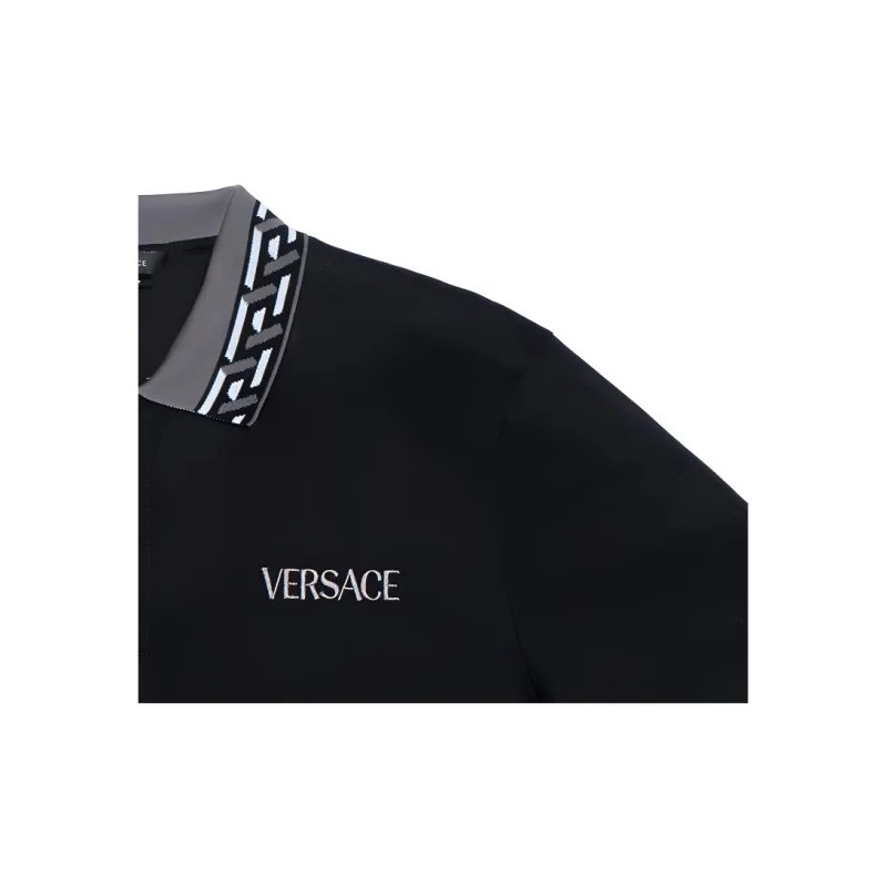 VERSACE Polo Shirts Men's Black-9