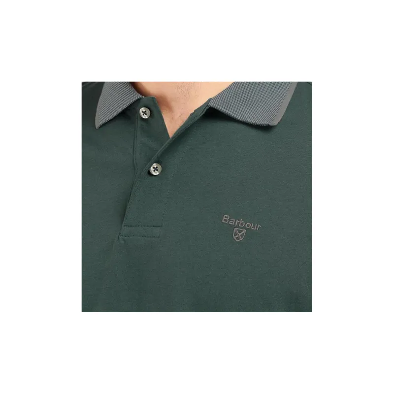 BARBOUR SS24 Polo Shirt Men's Green Gables-4