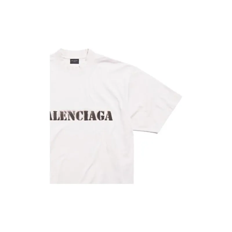 Balenciaga SS24 T Shirt Loose Fit Style Men's White-7