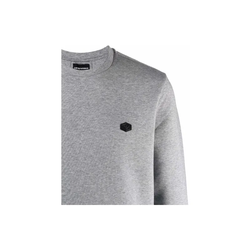 EMPORIO ARMANI Logo patch Crew Neck Sweatshirt-4