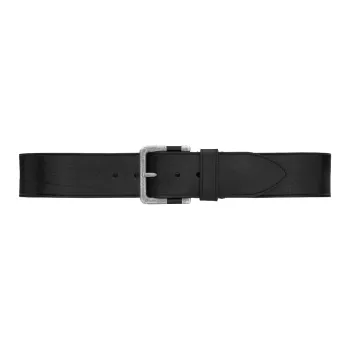 SAINT LAURENT Solid Color Square Pin Buckle Leather Belts Men's Black Width: 4cm