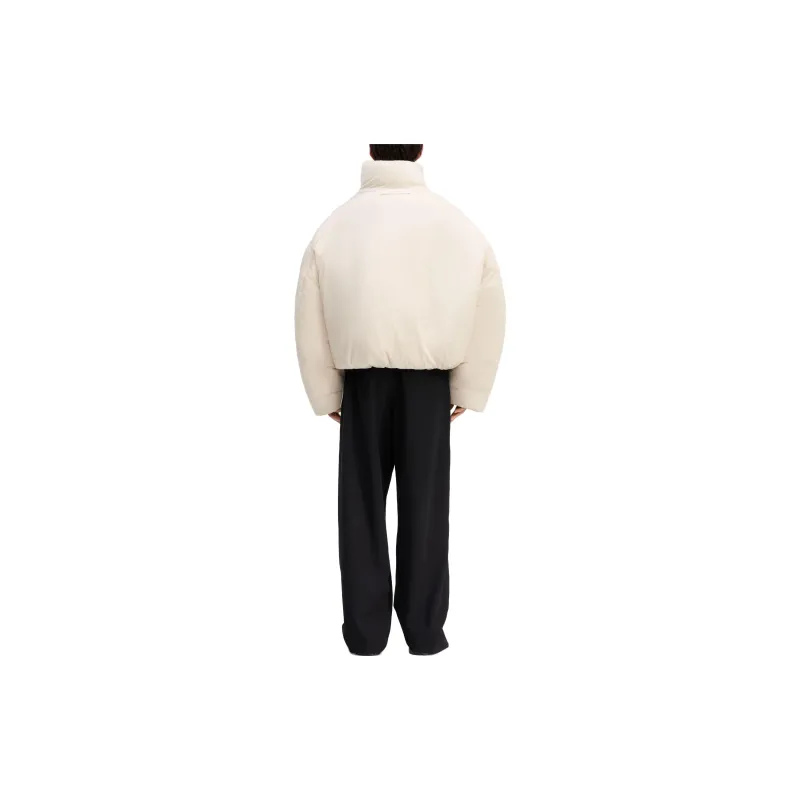 Jacquemus Asymmetric Buttoned Highneck Puffer Jacket-4