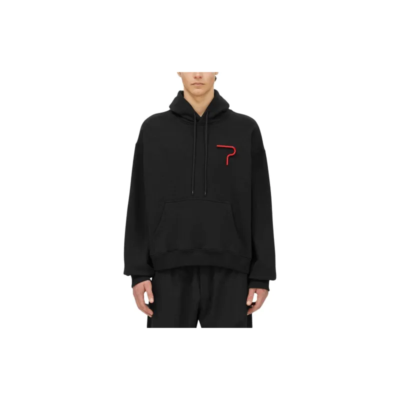 MSGM Logo Appliqué Drawstring Hoodie-1