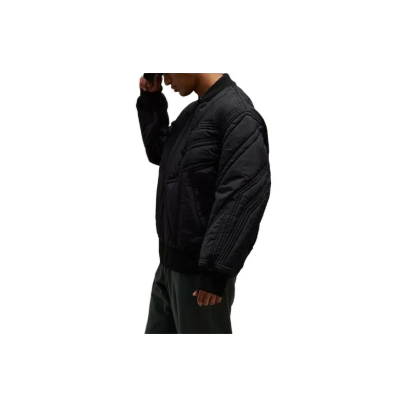 Y 3 Quilted Zip Up Bomber Jacket-3