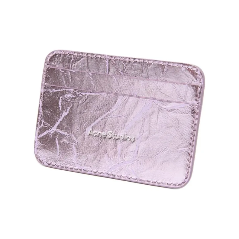 Acne Studios Leather Card Holder Women's Lavender-1