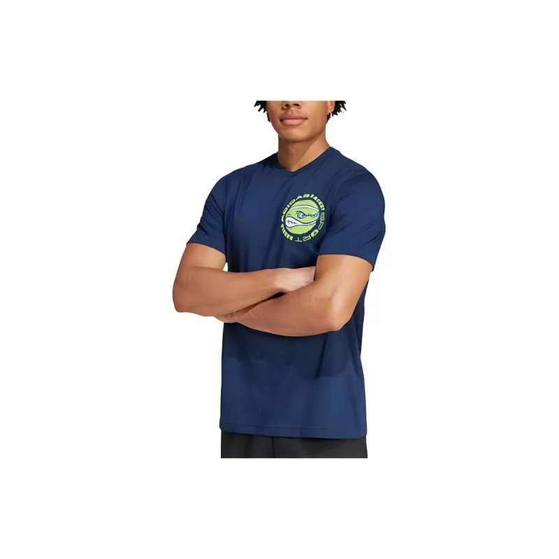 Adidas T Shirt Men's Collegiate Marine Blue-1