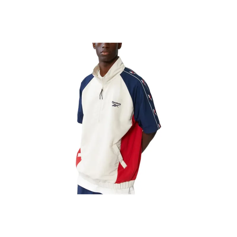 Reebok Vector Block Jackets Coats Unisex Beige/Navy-6
