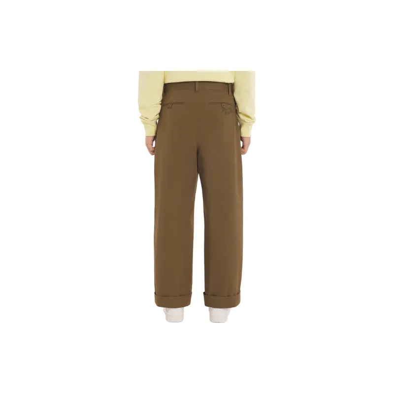 Maison Kitsune Logo Embroidered Straight Leg Chinos-4