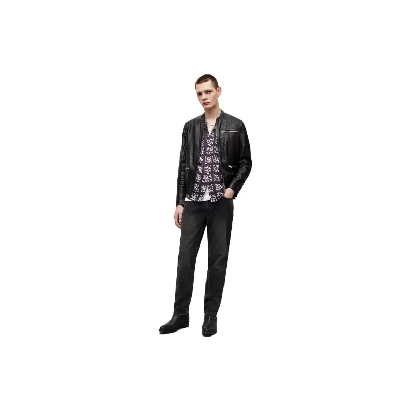 ALLSAINTS Leather Jackets Men Black-1
