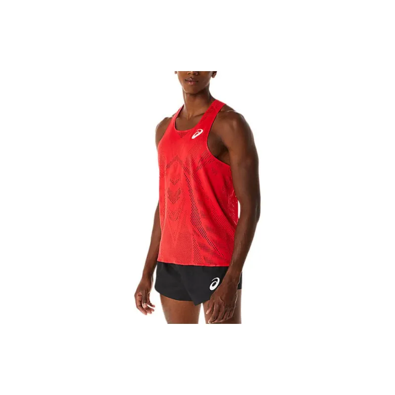 Asics TRACK ELITE ACTIBREEZE Tank Top Men's Red-2