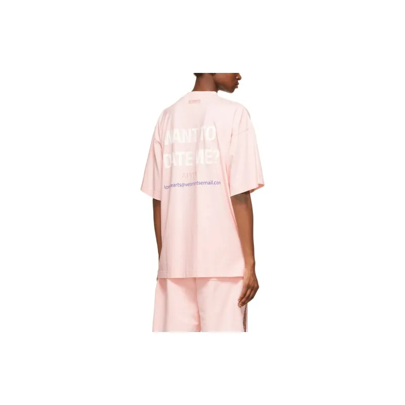 Vetements T-Shirts Unisex Pink-7