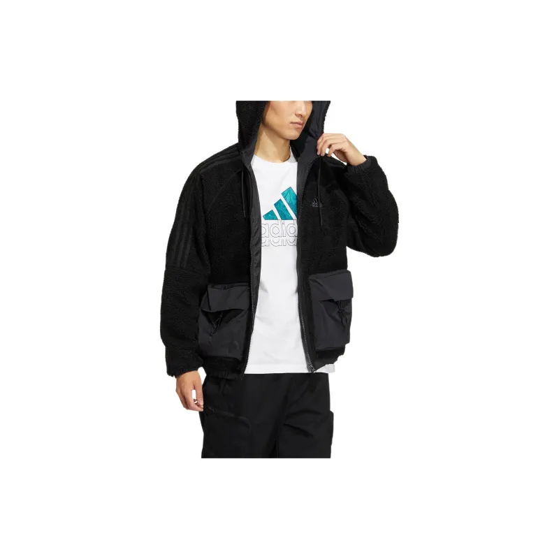 Adidas Velvet Jackets Men Black-2