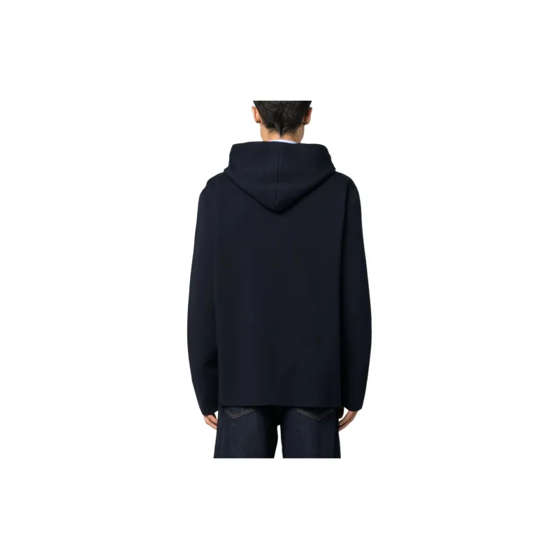Lanvin Logo embroidered Knit Wool blend Hoodie-3
