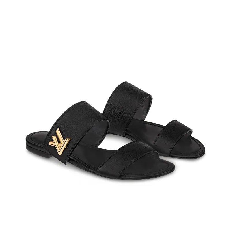 LOUIS VUITTON Horizon Slide Slippers Women's Black-2