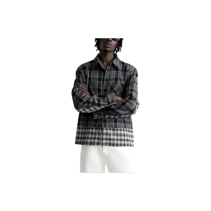 ZARA Shirts Men Black/Nude-1