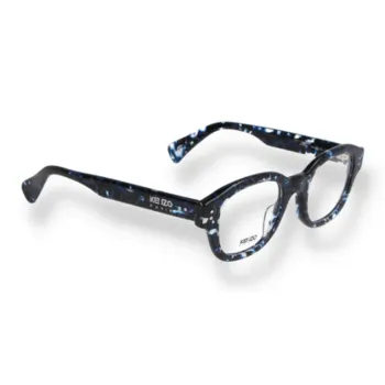 KENZO Acetate Irregular Shape Eyeglass Frames Men's Blue