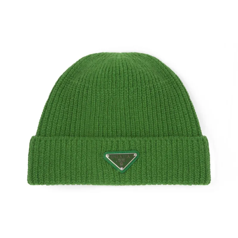 PRADA Cashmere Beanies Men's Green-0