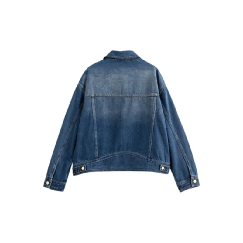 Initial Language Denim Jacket Women's-1