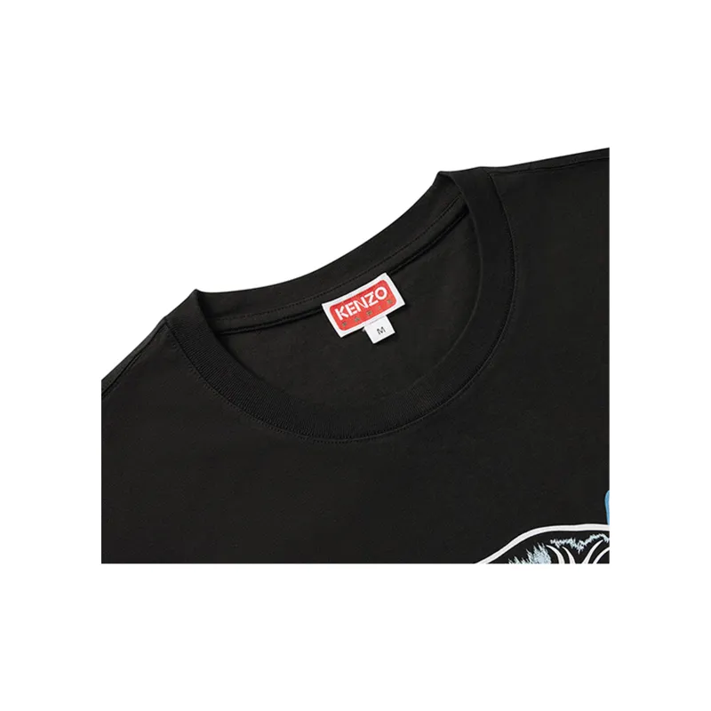 KENZO FW23 Tiger Head Logo Printed T-Shirt Men's Black-2