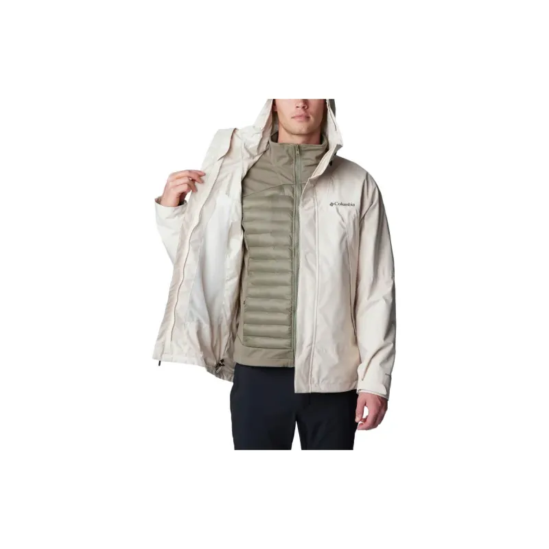Columbia Waterproof And Breathable Windbreaker Jacket Men's Milk White-5