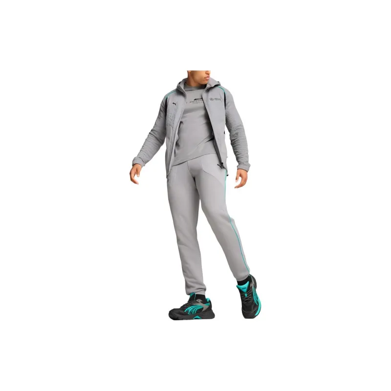 PUMA Mercedes AMG-Petronas F1 SS24 Knitted Sports Pants Men's Gray-4