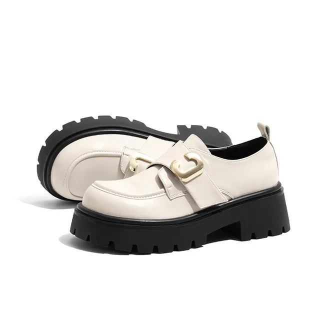 Old Meow Fashion Versatile Comfortable Height Increasing Loafers 5.5cm Women's-4