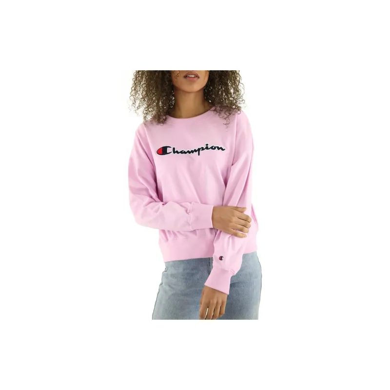 Champion Crew Neck Regular Sweatshirt Women's Purple-1