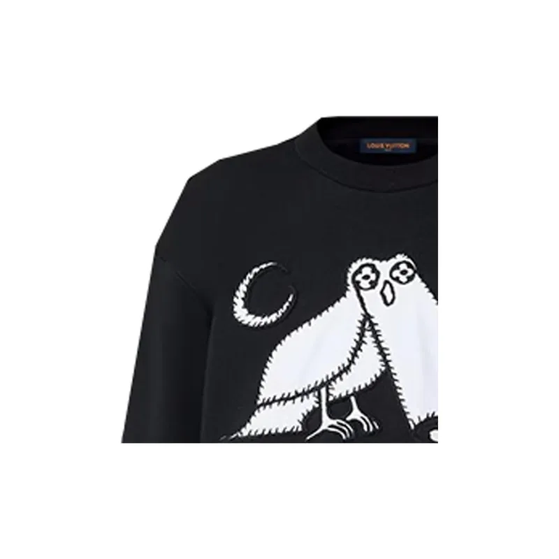 LOUIS VUITTON Lv Comics Owl Patch Crewneck-3