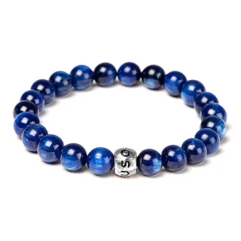 SUSOOK Blue Crystal 925 Sterling Silver Bracelets Unisex Blue