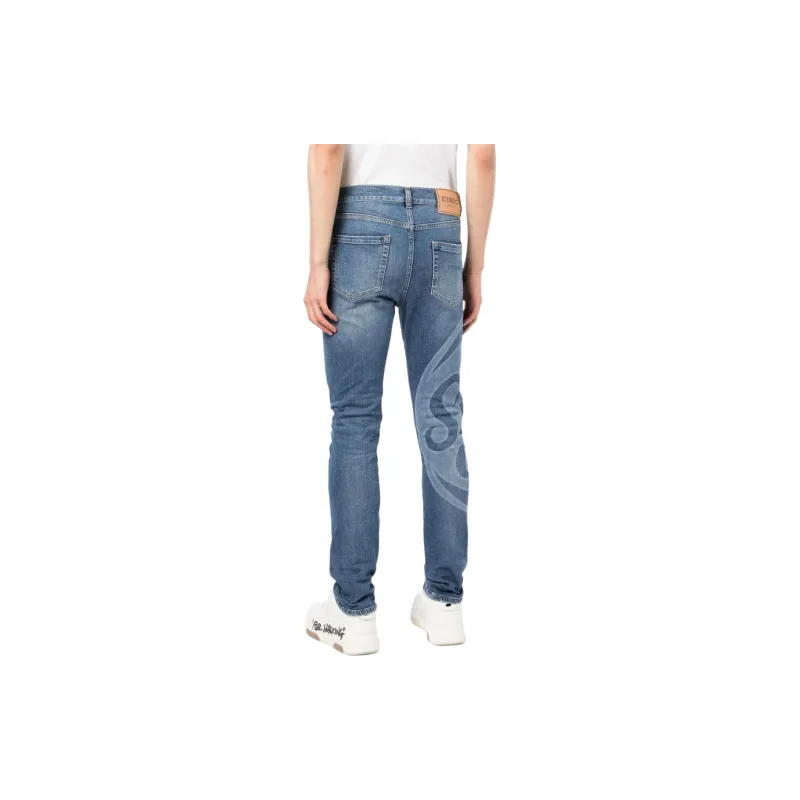 iceberg Watermark-print Detail Jeans-2
