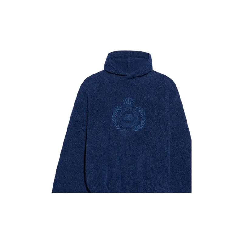 Balenciaga Embroidered Bb Logo Fleece Hoodie-5