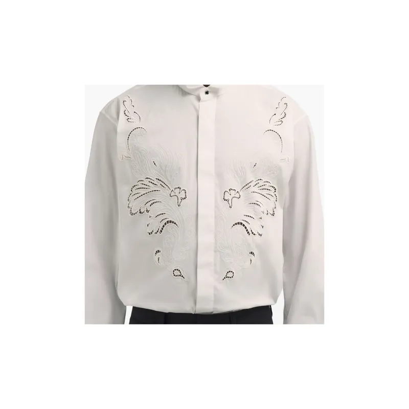 Roberto Cavalli Broderie Anglaise Detail Shirt-5