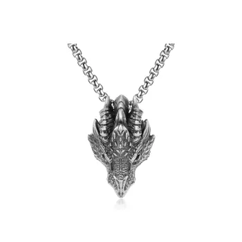 EVBEA Pure Tin Stainless Steel Necklaces Men's