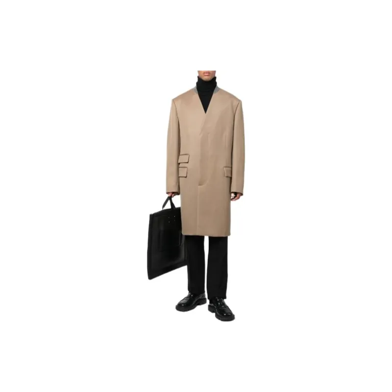 Maison Margiela Single Breasted Mid Length Coat-1