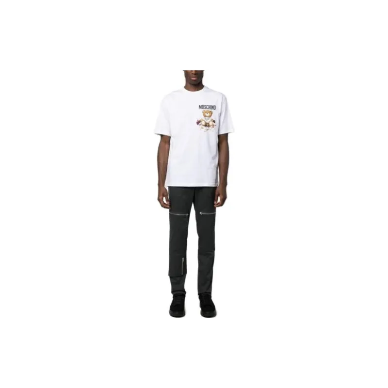 MOSCHINO Teddy Bear Printed Crewneck T Shirt-1