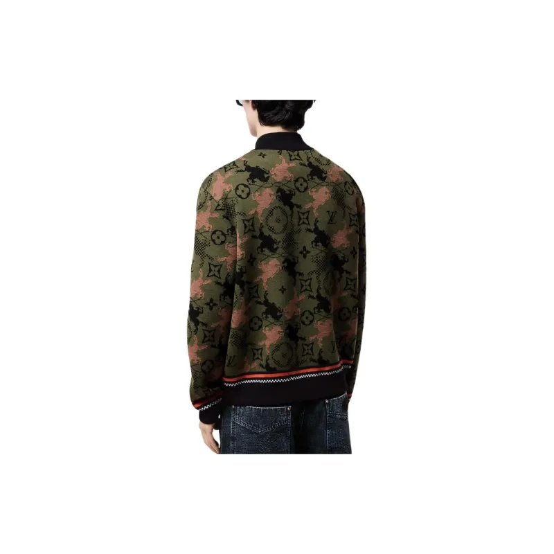 LOUIS VUITTON Jacquared Wool Bomber Blouson-4