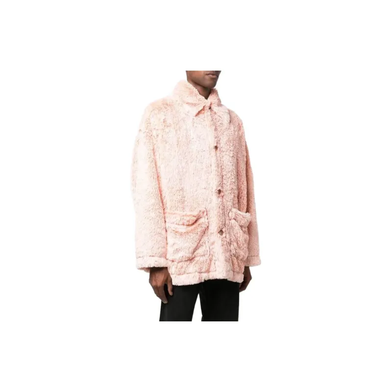 PALM ANGELS Faux Shearling Shirt Jacket-3