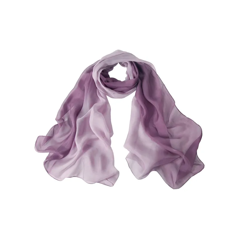 Shanghai Story 100% Mulberry Silk Silk Scarves Women's Dusty Pink Gradient Gift Box Set-33