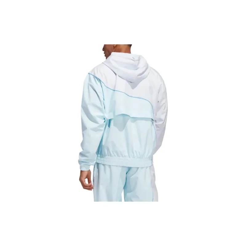 Adidas Trae Windbreak Jackets Coats Men's White-1