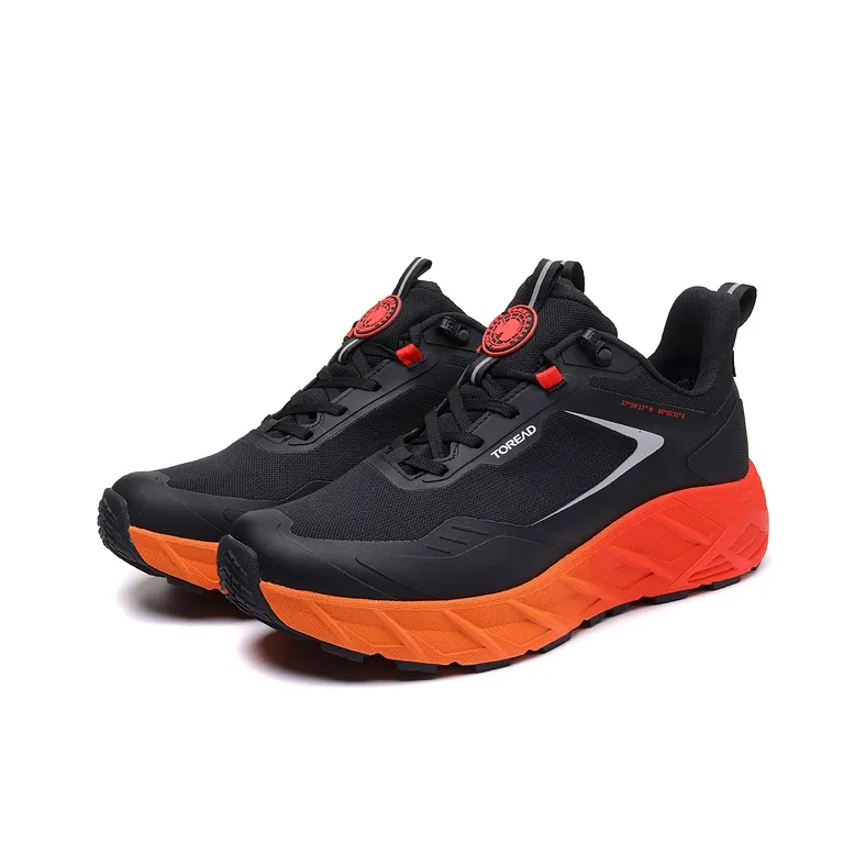 TOREAD Anti Slip And Wear Resistant Water Resistant Low Top Trekking Shoes Men's Black Orange-1