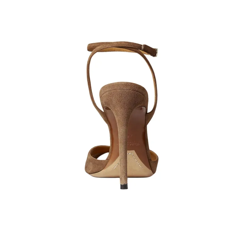 LAUREN RALPH LAUREN Kandice Strap Sandals 10cm Women's Brown-4