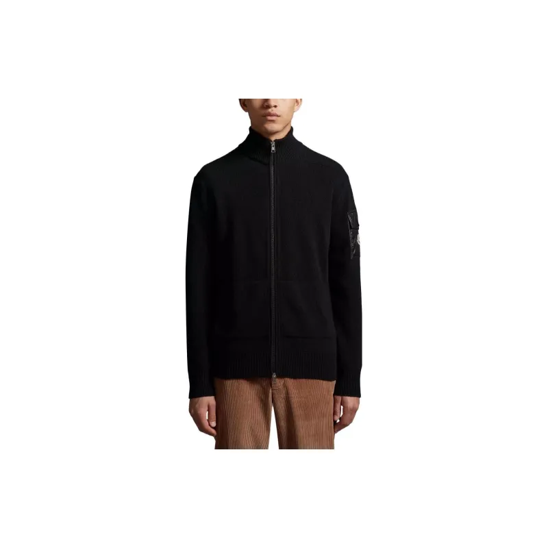 Moncler Logo patch Fine knit Jacket-1