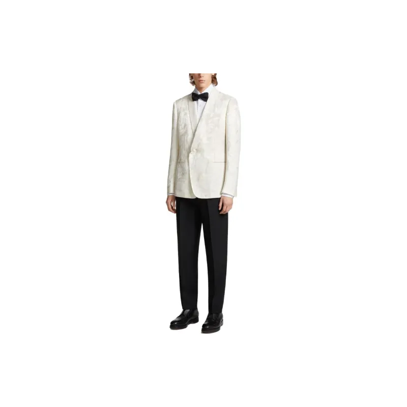 Ermenegildo Zegna Jacquard Silk wool Evening Jacket-3