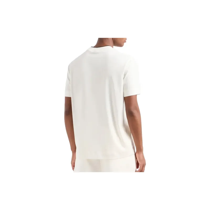 EMPORIO ARMANI Lyocell blend Jersey T shirt With Asv Logo Raised Embroidery-4
