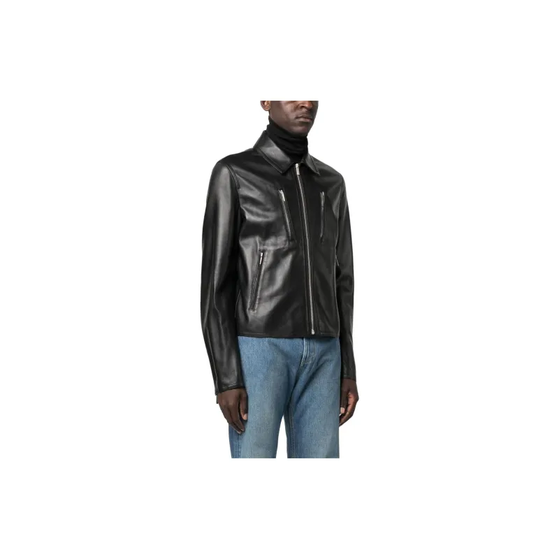 Ferragamo Leather Zip-up Jacket-1