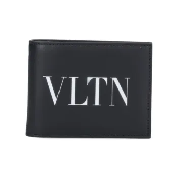 Valentino Vltn Logo Printed Bi-Fold Wallet