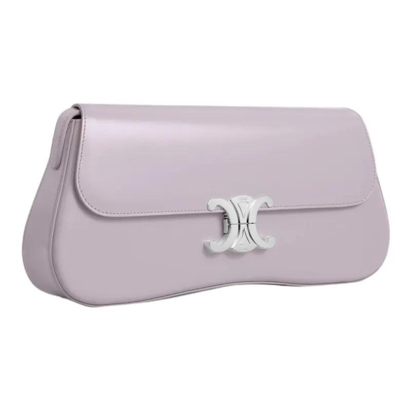CELINE Calfskin Handbag Shoulder Bag Medium Size Women's Light Lavender-2