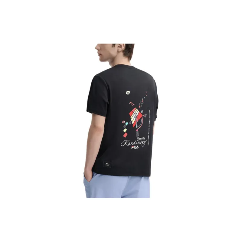 FILA Heritage T Shirt Men's Jet Black-3
