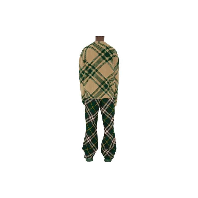 Burberry Check pattern Intarsia knit Cardigan-3